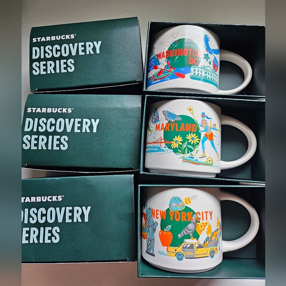 ON HOLD 3 Starbucks Discovery Series Coffee Tea Mugs New 2024